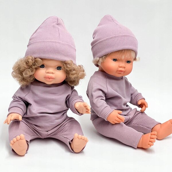 Cappellino lavanda per bambole Miniland 38 cm, Paola Reina e Minikane 34 cm