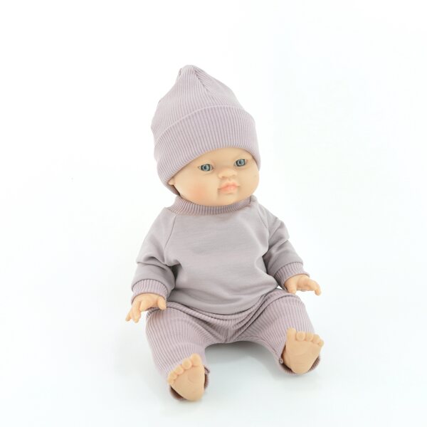 Cappellino lavanda per bambole Miniland 38 cm, Paola Reina e Minikane 34 cm