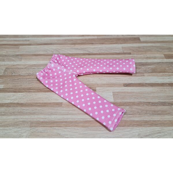 Pantaloni rosa a pois per bambola Paola Reina 32 cm con elastico in vita