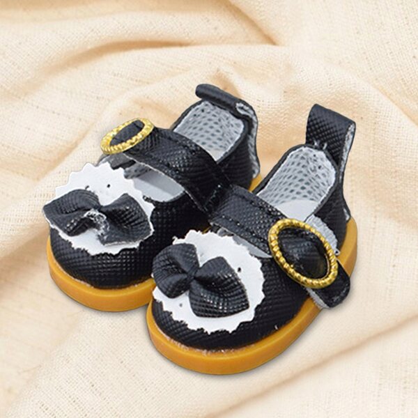 Scarpe di peluche per bambole da principessa, nere - accessori decorativi e per costumi