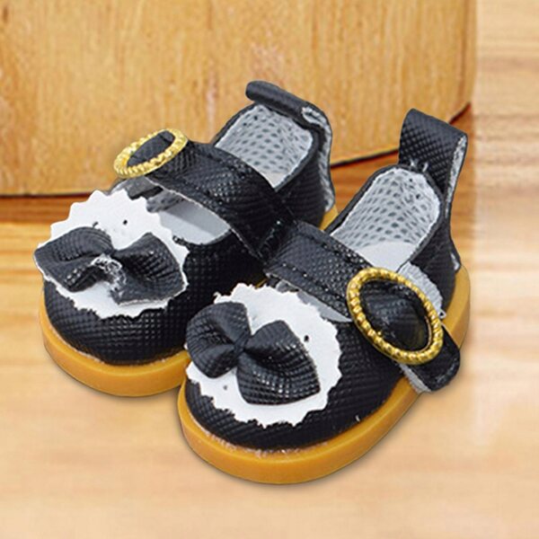 Scarpe di peluche per bambole da principessa, nere - accessori decorativi e per costumi