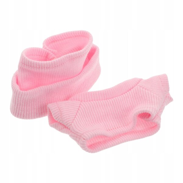 Set abbigliamento rosa in maglia per mini bambola 10 cm con berretto beanie