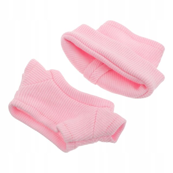 Set abbigliamento rosa in maglia per mini bambola 10 cm con berretto beanie