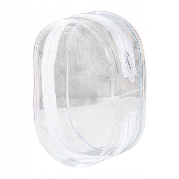 Mini borsa trasparente per bambole 10 cm custodia antipolvere in PVC bianca