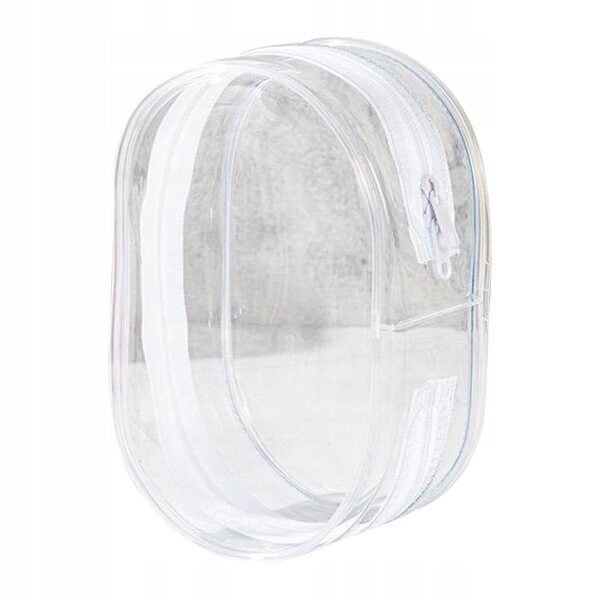 Mini borsa trasparente per bambole 10 cm custodia antipolvere in PVC bianca