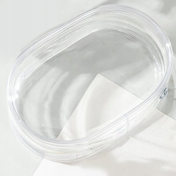Mini borsa trasparente per bambole 10 cm custodia antipolvere in PVC bianca