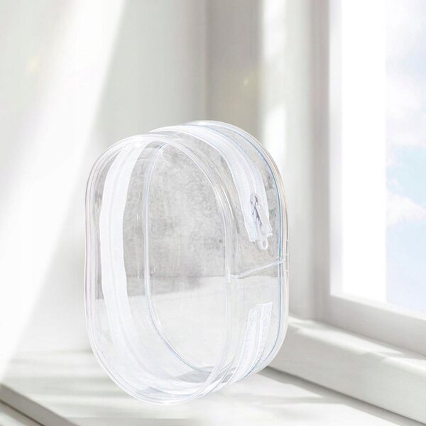 Mini borsa trasparente per bambole 10 cm custodia antipolvere in PVC bianca