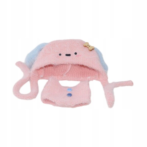 Bekleidungsset mit Hose und Hut für 17 cm große rosa Puppen