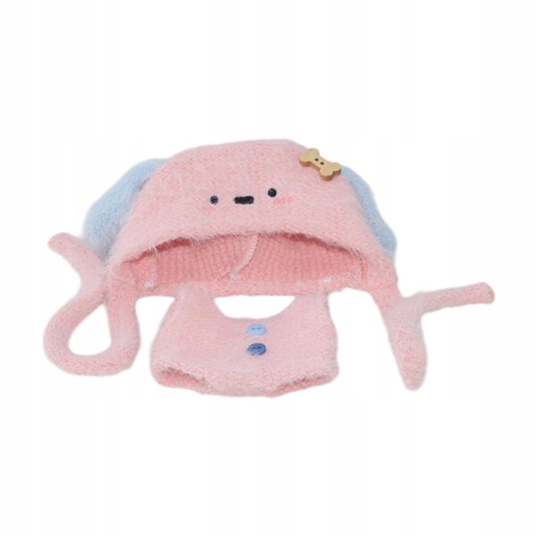 Bekleidungsset mit Hose und Hut für 17 cm große rosa Puppen
