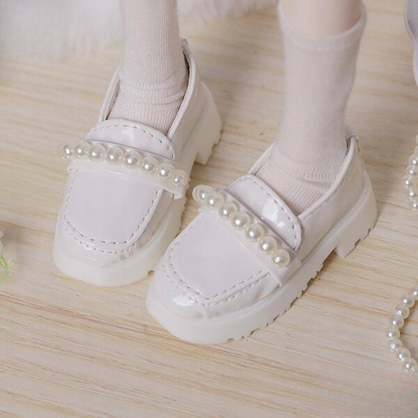 Scarpe con tacco per bambole BJD 1/4 in pelle PU, rosse e alla moda