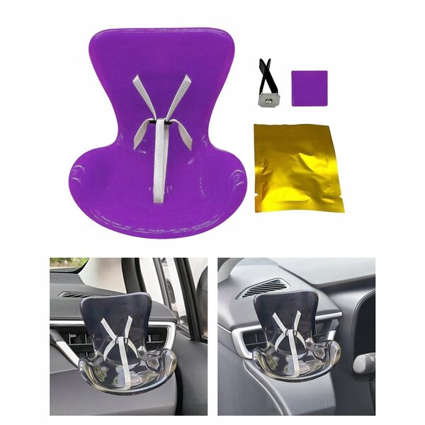 Fotelik dla lalek Onto Cars Air Vent Odgrywanie ról z kawałkiem zapachowym Samochód fioletowy