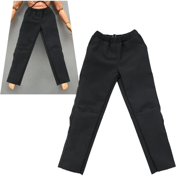 Colcolo Pantaloni Eleganti Nero per Action Figure 1/6 - Mini Abiti Casual da 18,5 cm