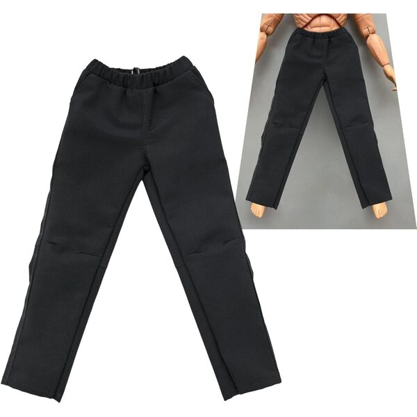 Colcolo Pantaloni Eleganti Nero per Action Figure 1/6 - Mini Abiti Casual da 18,5 cm