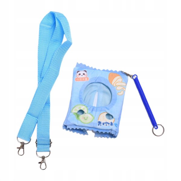 Heawear-Geldbörse mit blauem, weichem Anhänger für 17-cm-Puppen – Dekoration und Lernspiel