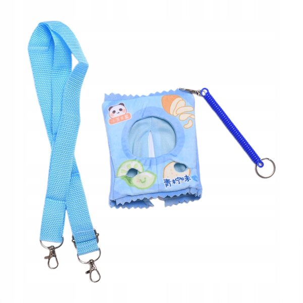 Heawear-Geldbörse mit blauem, weichem Anhänger für 17-cm-Puppen – Dekoration und Lernspiel
