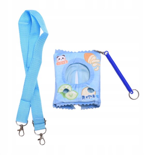 Heawear-Geldbörse mit blauem, weichem Anhänger für 17-cm-Puppen – Dekoration und Lernspiel