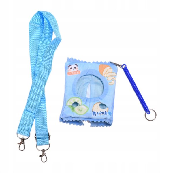 Heawear-Geldbörse mit blauem, weichem Anhänger für 17-cm-Puppen – Dekoration und Lernspiel