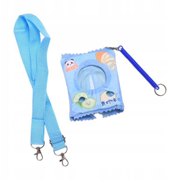 Heawear-Geldbörse mit blauem, weichem Anhänger für 17-cm-Puppen – Dekoration und Lernspiel