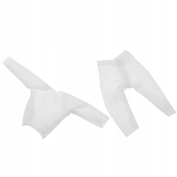 T-shirt bianca antimacchia per bambole OB11, elastica con collo basso