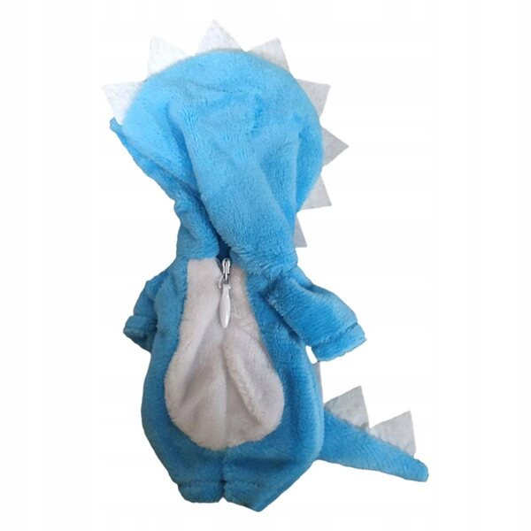 Plüsch-Dinosaurier-Anzug 16 cm – Kleidung für eine 1/12-Puppe, blau