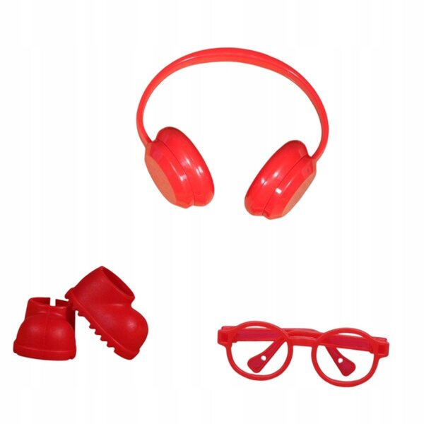 Mini stivali antipioggia per bambole 17 cm - accessorio rosso elegante e comodo