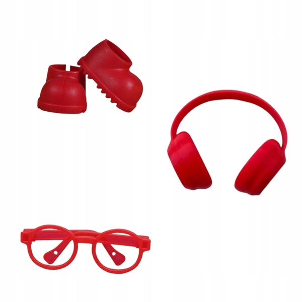 Mini stivali antipioggia per bambole 17 cm - accessorio rosso elegante e comodo