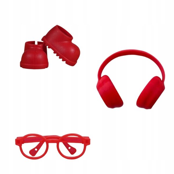 Mini stivali antipioggia per bambole 17 cm - accessorio rosso elegante e comodo