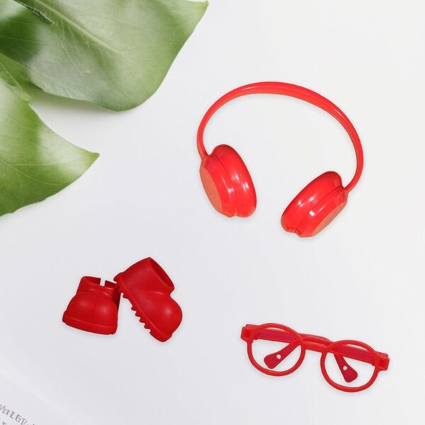 Mini stivali antipioggia per bambole 17 cm - accessorio rosso elegante e comodo