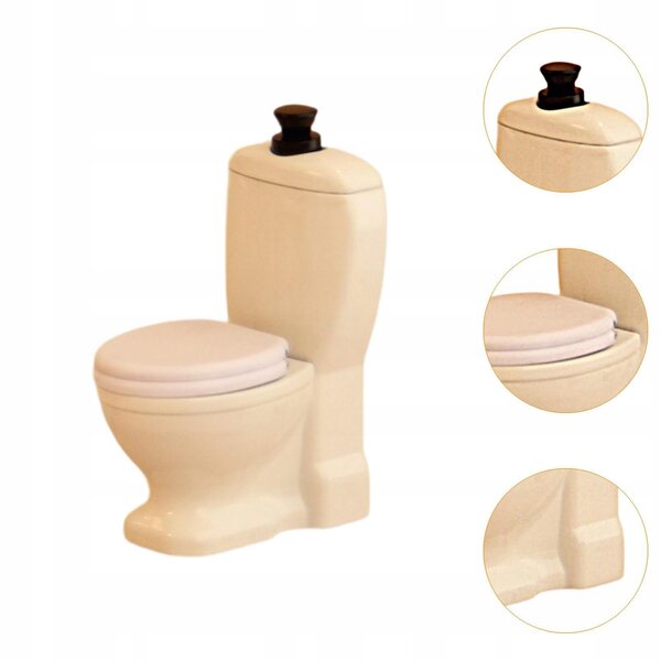 Miniatura Toilette in Metallo Realistica per Domestici Bambole Scala 1:12