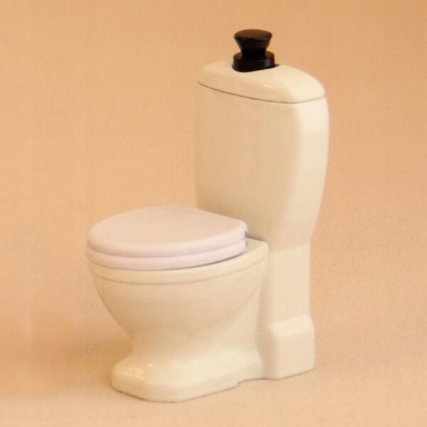 Miniatura Toilette in Metallo Realistica per Domestici Bambole Scala 1:12