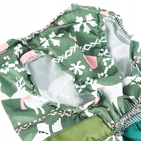 Hundekleid mit Weihnachtsherz- und Rentiermotiv aus bequemem und elegantem Polyester