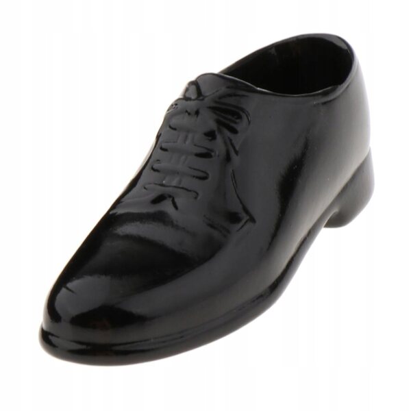 Scarpe in pelle PU scala 1/6 per figura maschile 12 pollici, testa rotonda
