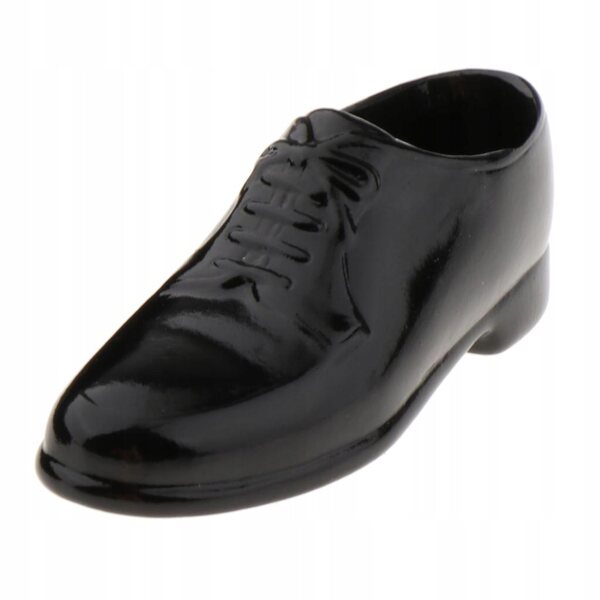 Scarpe in pelle PU scala 1/6 per figura maschile 12 pollici, testa rotonda