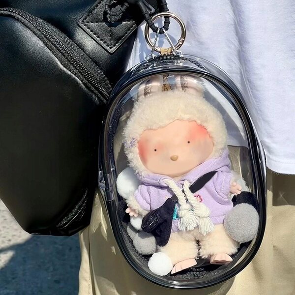 Widerstandsfähige, staubige Spielzeugtasche mit Reißverschluss für Minipuppen 18x14x8 cm