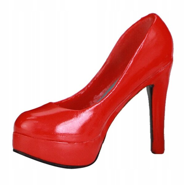 Scarpe a tacco alto rosse in scala 1/6 per figure femminili da 12 pollici