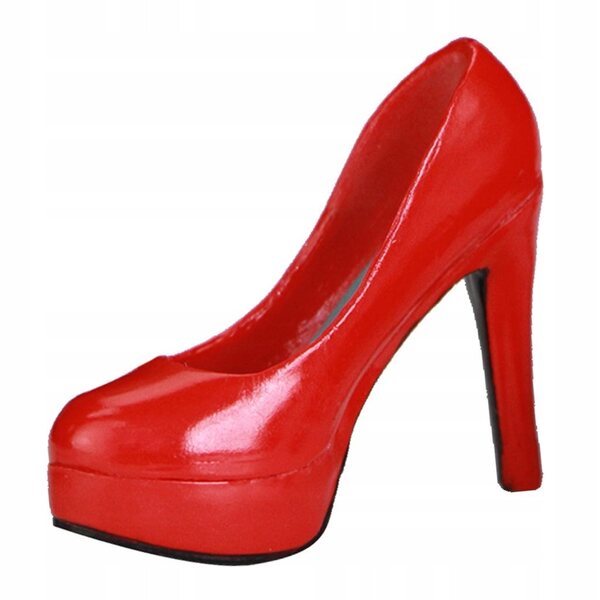 Scarpe a tacco alto rosse in scala 1/6 per figure femminili da 12 pollici