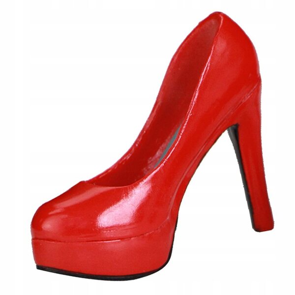 Scarpe a tacco alto rosse in scala 1/6 per figure femminili da 12 pollici