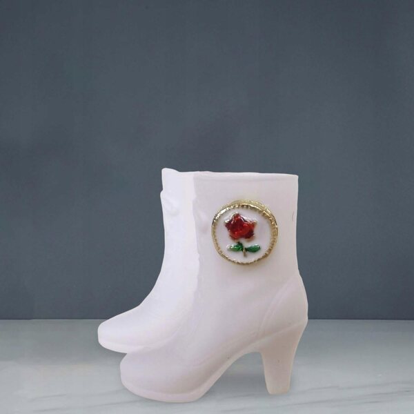 Scarpe per figure 1/6: bianche, corte e con tacco alto per bambole da 12 pollici