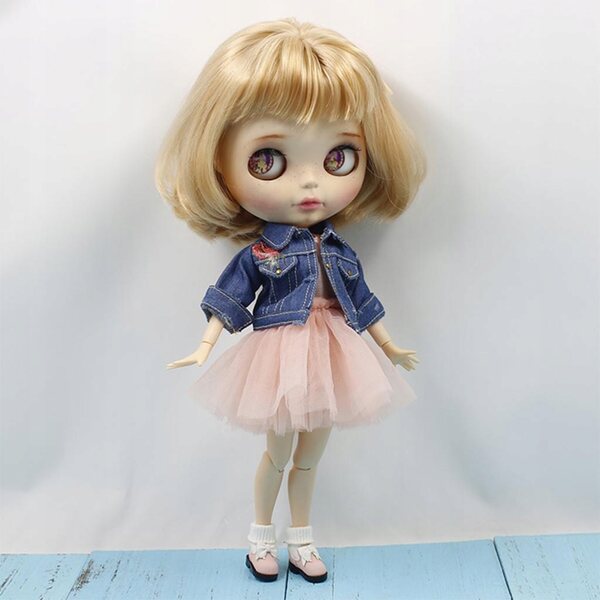 4-lagiges gebürstetes Kleid für 12-Zoll-Puppen – rosa Tanzrock für 1/6 BJD-Puppen