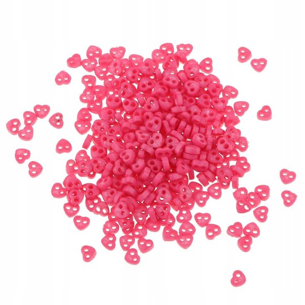 Mini bottoni 4mm cuori rossi per cucito creativo e accessori bambole 300 pezzi