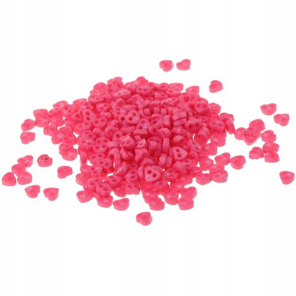 Mini bottoni 4mm cuori rossi per cucito creativo e accessori bambole 300 pezzi
