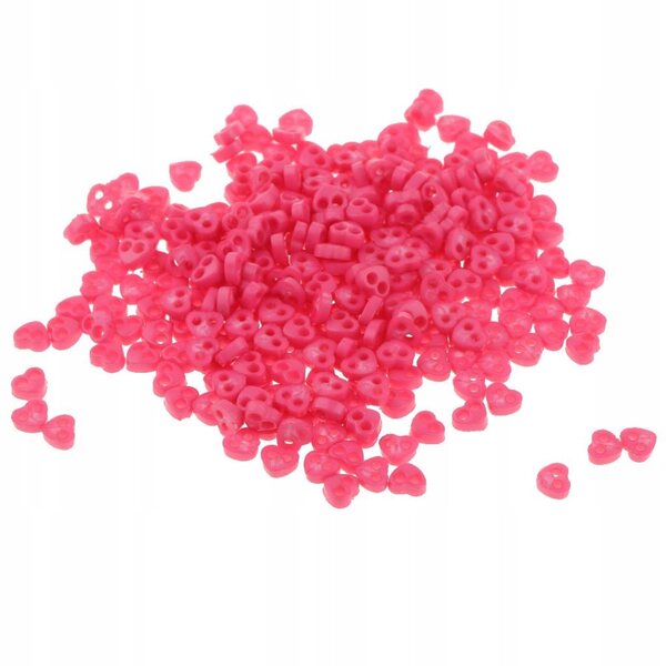 Mini bottoni 4mm cuori rossi per cucito creativo e accessori bambole 300 pezzi