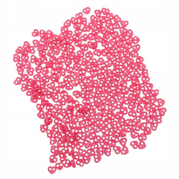 Mini bottoni 4mm cuori rossi per cucito creativo e accessori bambole 300 pezzi