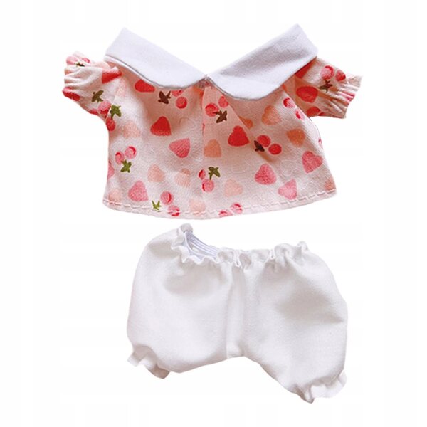 Set Abbigliamento Rosa per Bambole 17 cm - Maglietta e Pantaloni in Tessuto Morbido