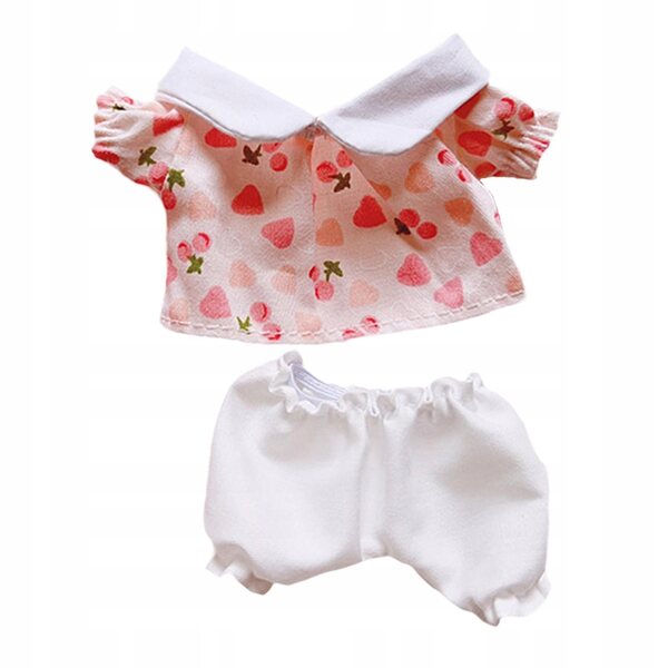 Set Abbigliamento Rosa per Bambole 17 cm - Maglietta e Pantaloni in Tessuto Morbido