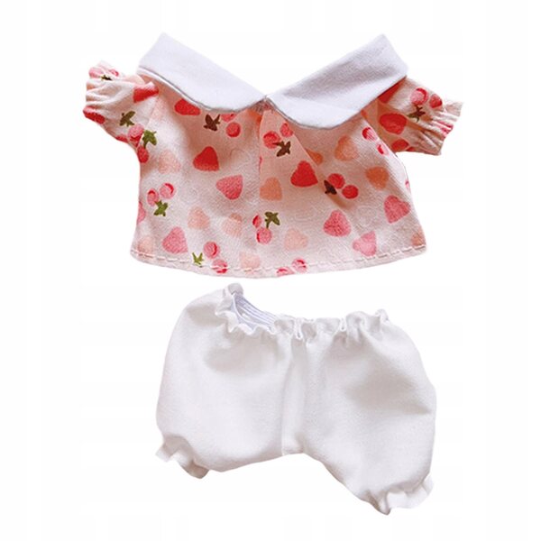 Set Abbigliamento Rosa per Bambole 17 cm - Maglietta e Pantaloni in Tessuto Morbido