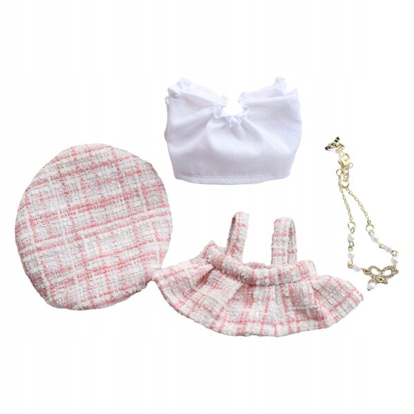 Set 4 Abiti per Bambole 17 cm con Accessori Rosa - Morbidi e Facili da Pulire