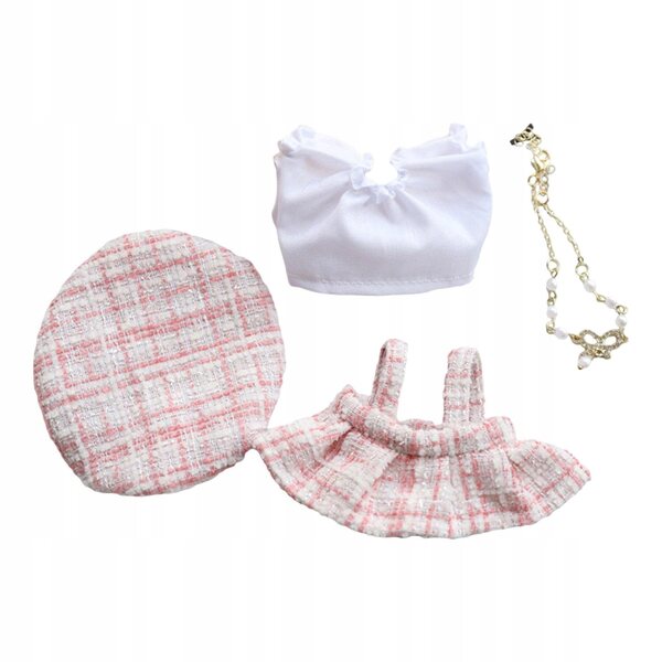 Set 4 Abiti per Bambole 17 cm con Accessori Rosa - Morbidi e Facili da Pulire