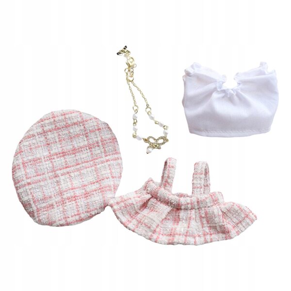 Set 4 Abiti per Bambole 17 cm con Accessori Rosa - Morbidi e Facili da Pulire