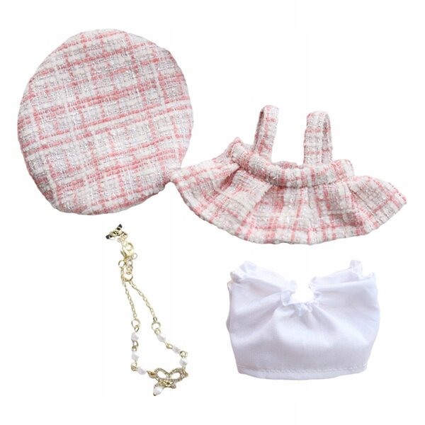Set 4 Abiti per Bambole 17 cm con Accessori Rosa - Morbidi e Facili da Pulire
